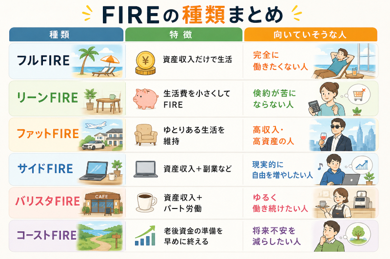 FIREの種類
