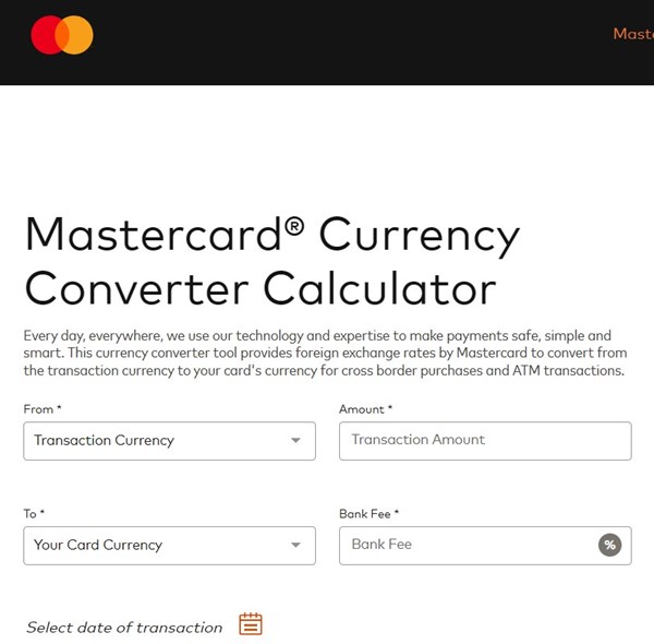 マスターカード為替レート計算機